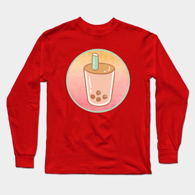 Boba Bubble Milk Tea Long Sleeve T-Shirt by ami-ami